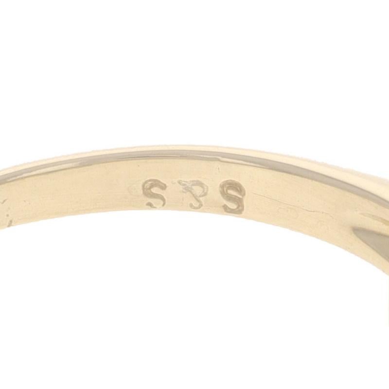 Bague en or jaune diamant émeraude 14k Marquise 1.20 en vente 2