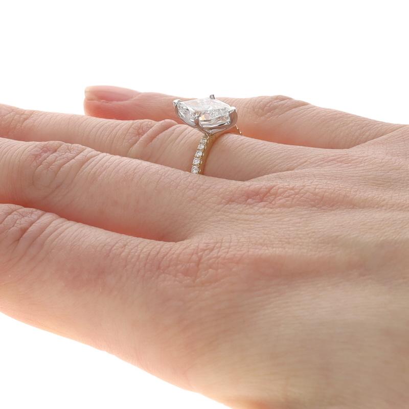Donna Anello di fidanzamento con diamante in oro giallo - 14k Marquise 2.20ctw in vendita