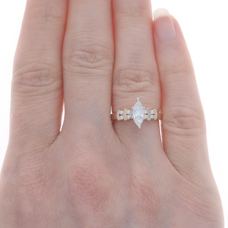 Verlobungsring aus Gelbgold mit Diamanten - 14k Marquise .62ctw (Marquiseschliff)