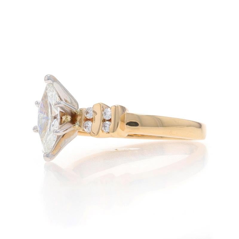 Verlobungsring aus Gelbgold mit Diamanten - 14k Marquise .62ctw im Zustand „Hervorragend“ in Greensboro, NC