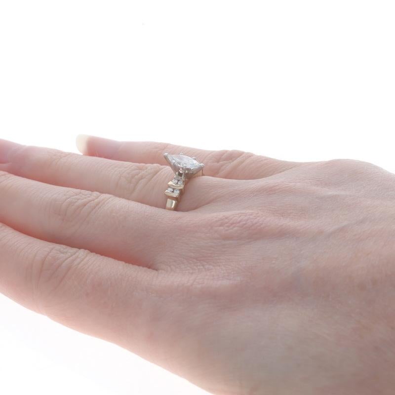 Verlobungsring aus Gelbgold mit Diamanten - 14k Marquise .62ctw Damen