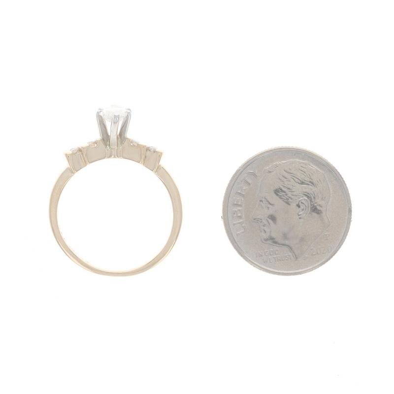 Verlobungsring aus Gelbgold mit Diamanten - 14k Marquise .62ctw 1