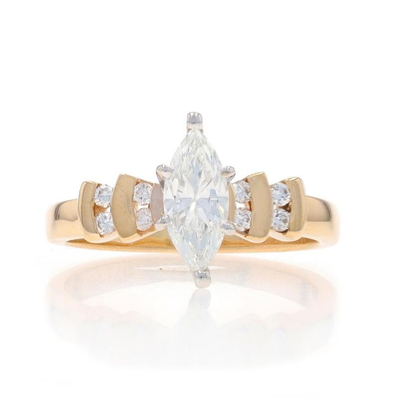 Verlobungsring aus Gelbgold mit Diamanten - 14k Marquise .62ctw