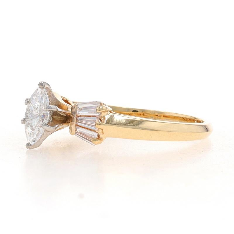yellow gold marquise engagement ring