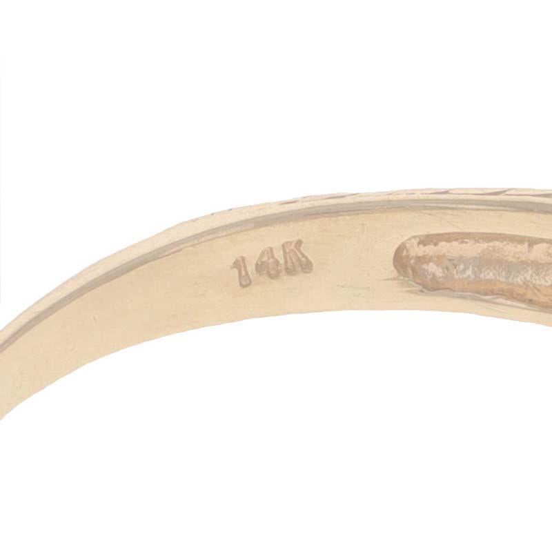 Verlobungsring aus Gelbgold mit Diamanten - 14k rund .16ctw JAGi geätzter Milgrain im Angebot 2