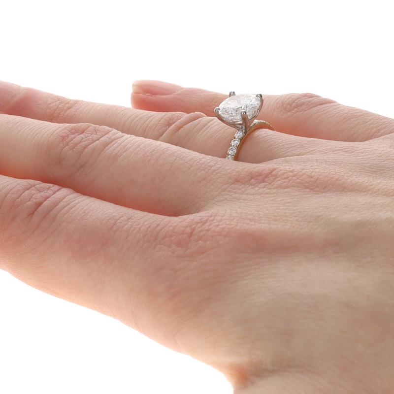 De las mujeres Anillo de compromiso de diamantes en oro amarillo - 14k Redondo 2.54ctw GIA en venta