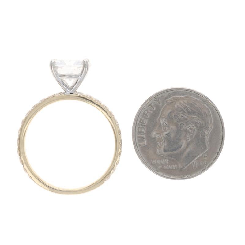 Anillo de compromiso de diamantes en oro amarillo - 14k Redondo 2.54ctw GIA en venta 1