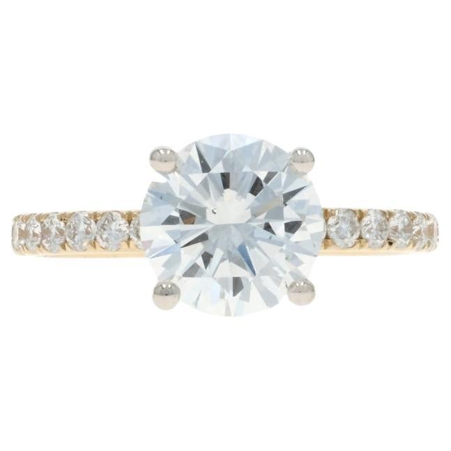 Anillo de compromiso de diamantes en oro amarillo - 14k Redondo 2.54ctw GIA