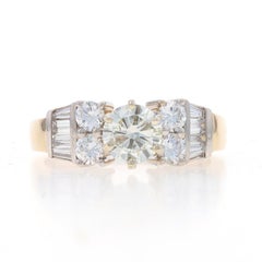 Yellow Gold Diamond Engagement Ring - 14k Round Brilliant 1.64ctw