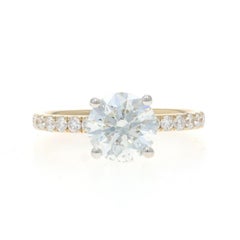 Yellow Gold Diamond Engagement Ring - 14k Round Brilliant 2.33ctw GIA