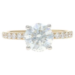 Yellow Gold Diamond Engagement Ring - 14k Round Brilliant 2.33ctw GIA