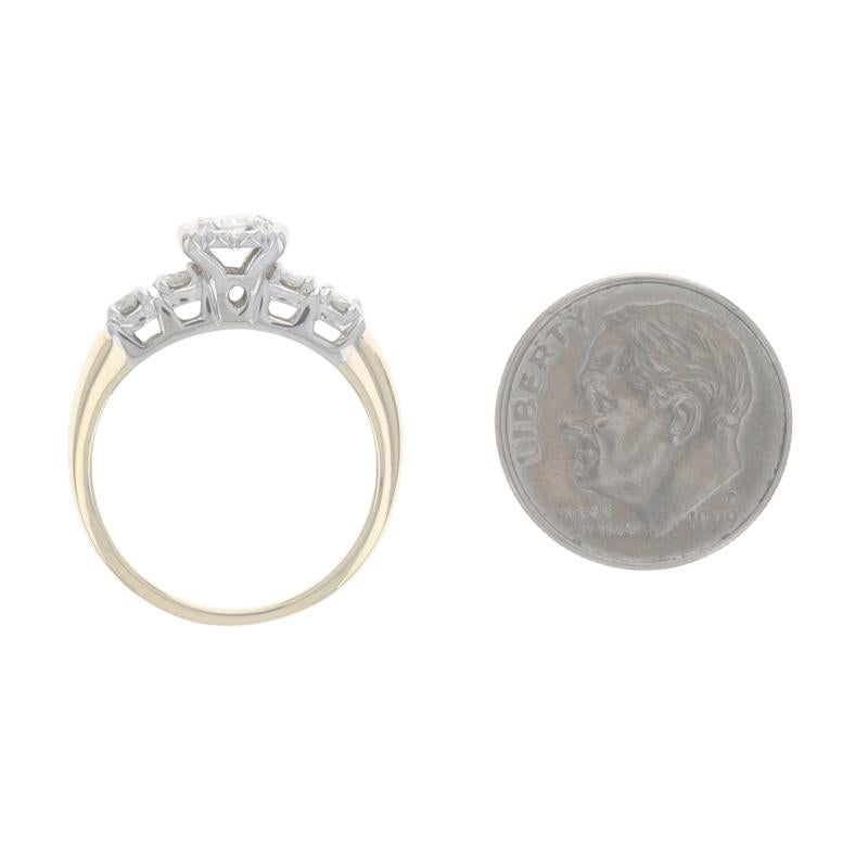 Yellow Gold Diamond Engagement Ring - 14k Round Brilliant .56ctw For Sale 1