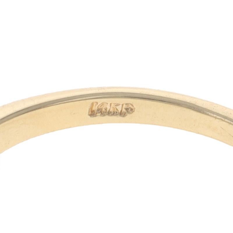 Bague de fiançailles en or jaune - 14k diamant rond brillant .60ctw en vente 2