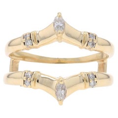 Alliance en or jaune avec diamant - 14k Marquise .20ctw Wrap Jacket Ring