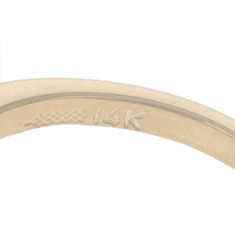 Gelbgold Diamant-Verlobungsring mit Anhänger - 14k Rd & Baguette .26ctw Guard Ring 2