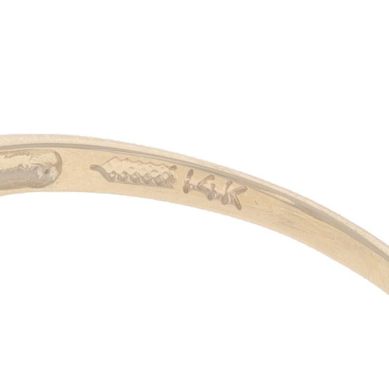 Yellow Gold Diamond Enhancer Wedding Band -14k Round Brilliant .28ctw Guard Ring For Sale 2