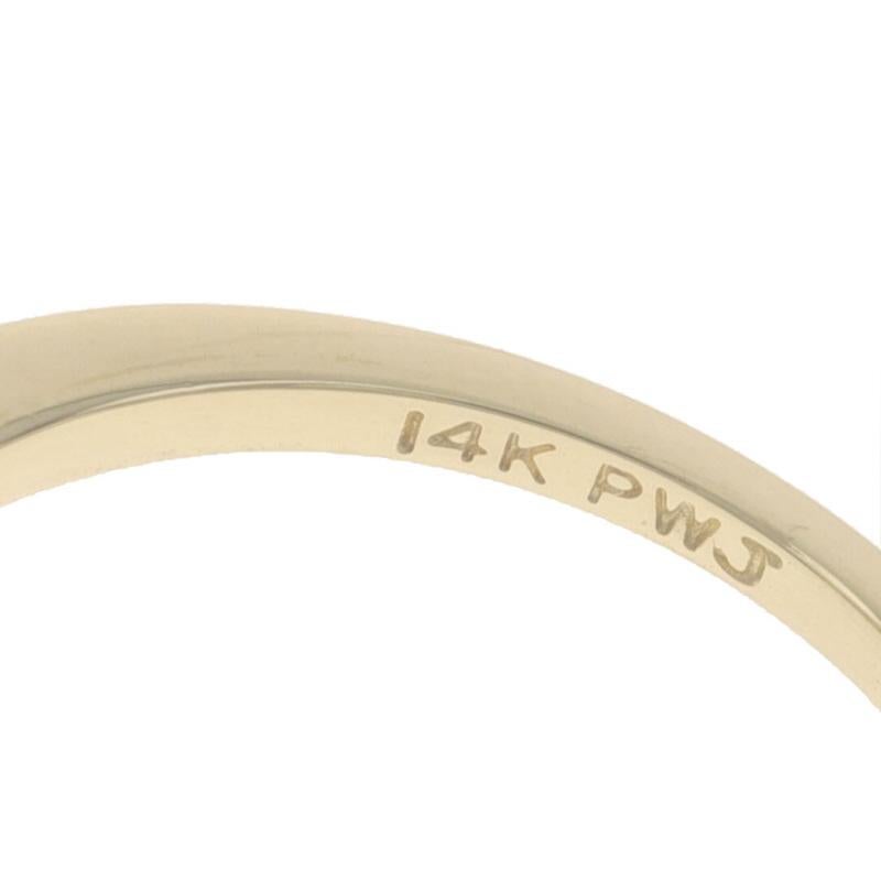 Yellow Gold Diamond Enhancer Wedding Band -14k Round Brilliant .33ctw Guard Ring For Sale 1