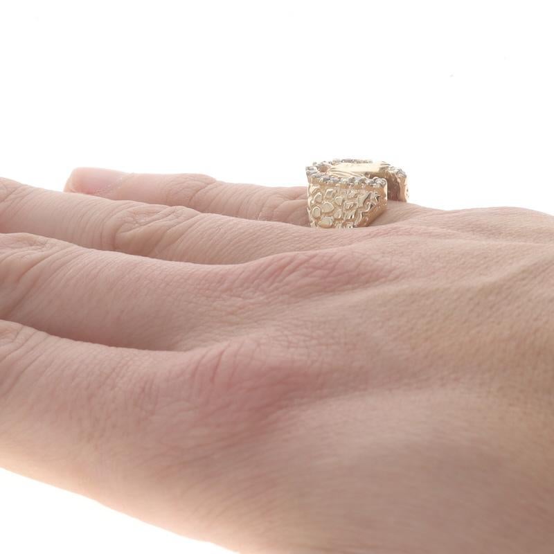 Women's Yellow Gold Diamond Equestrian Ring 14k Round .40ctw Good Luck Horse & Horseshoe