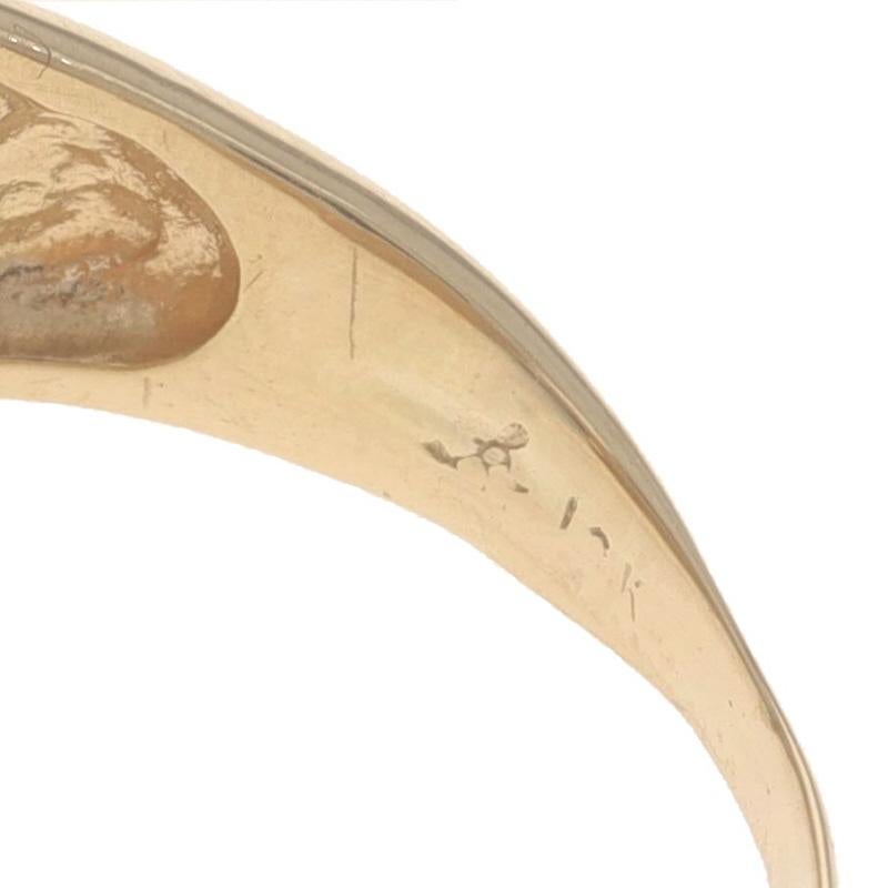 Yellow Gold Diamond Equestrian Ring 14k Round .40ctw Good Luck Horse & Horseshoe 2