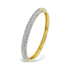 Yellow Gold Diamond Estate Hinge Bracelet