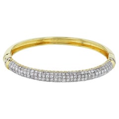 Gelbgold Diamant Estate Scharnier-Armband