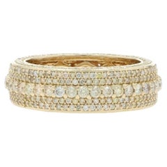 Yellow Gold Diamond Eternity Band - 10k Round Brilliant 4.00ctw Ring SZ 9 3/4