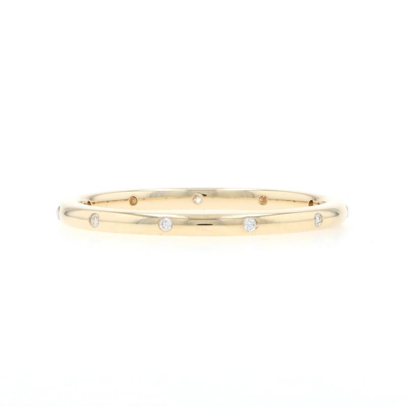 Bracelet éternel en or jaune avec diamant - 14k Round Brilliant Ring Neuf - En vente à Greensboro, NC