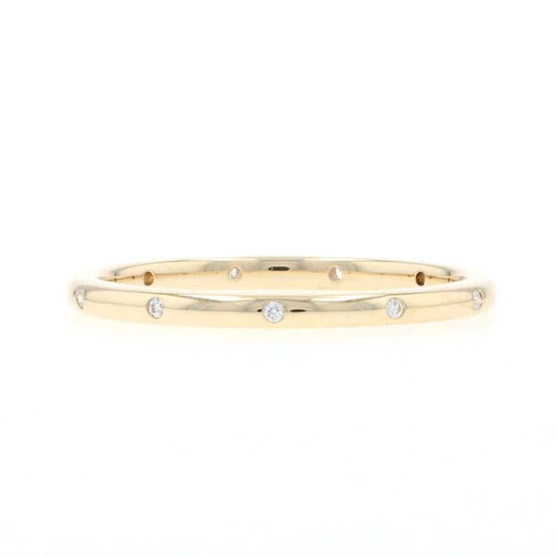 Bracelet éternel en or jaune avec diamant - 14k Round Brilliant Ring en vente