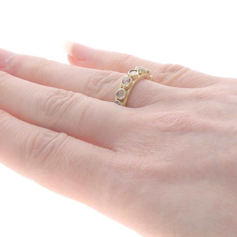 Eternity-Ring aus Gelbgold mit Diamanten - 22k Rose 1,20ctw Ehering Größe 5 1/2 im Zustand „Hervorragend“ in Greensboro, NC