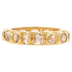 Eternity-Ring aus Gelbgold mit Diamanten - 22k Rose 1,20ctw Ehering Größe 5 1/2
