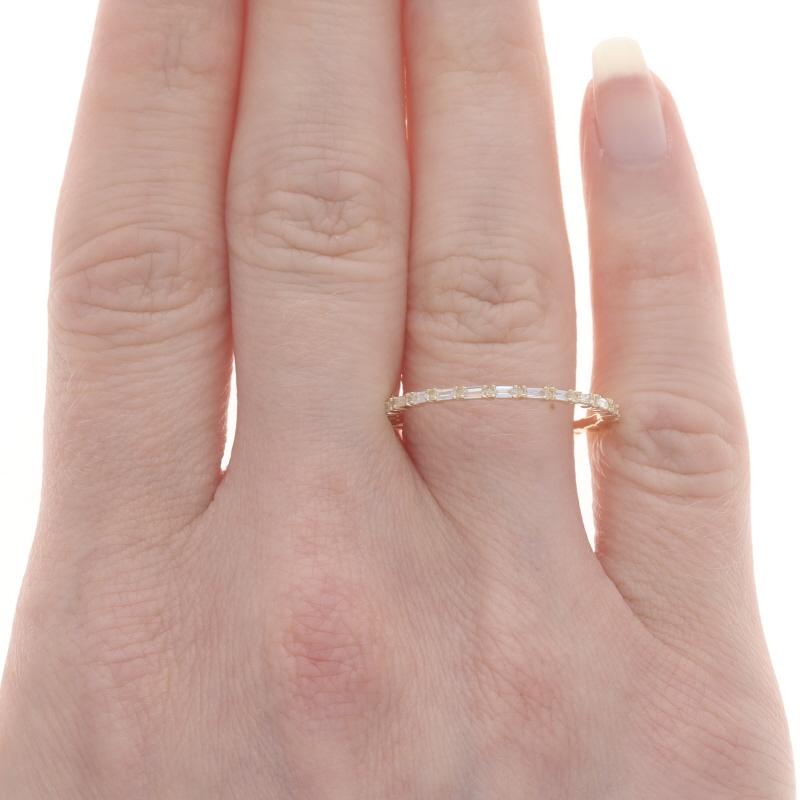 Baguette Cut Yellow Gold Diamond Eternity Wedding Band - 14k Baguette .50ctw Ring Size 10