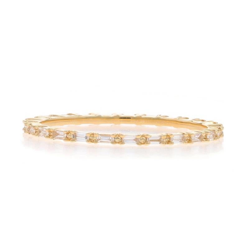 Yellow Gold Diamond Eternity Wedding Band - 14k Baguette .50ctw Ring Size 10 In Excellent Condition In Greensboro, NC