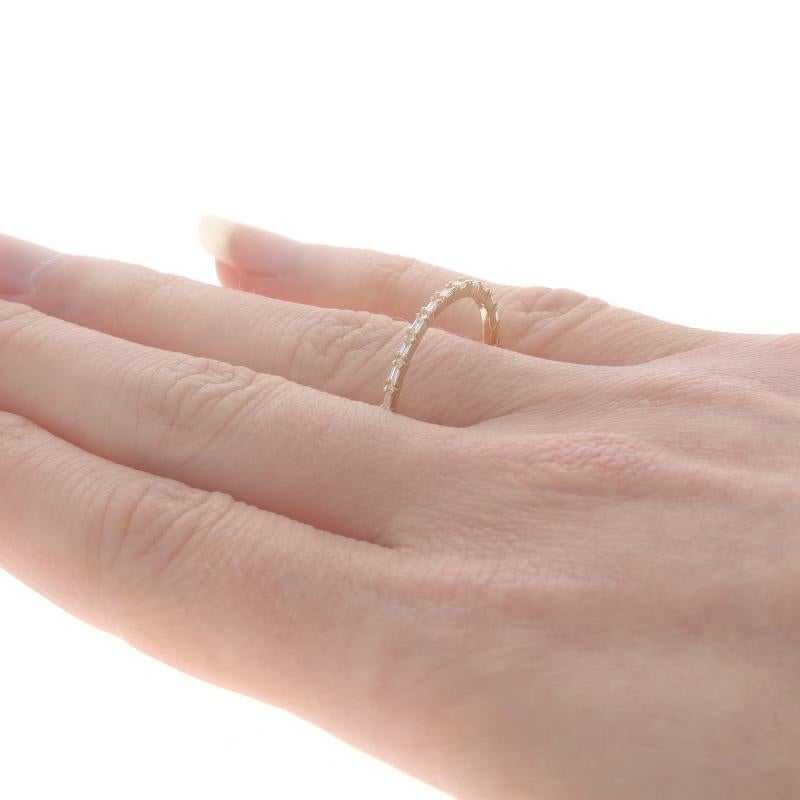 Women's Yellow Gold Diamond Eternity Wedding Band - 14k Baguette .50ctw Ring Size 10