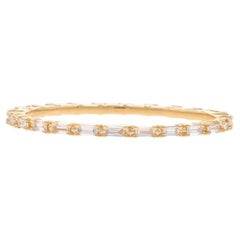 Yellow Gold Diamond Eternity Wedding Band - 14k Baguette .50ctw Ring Size 10