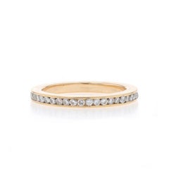 Yellow Gold Diamond Eternity Wedding Band - 14k Round .44ctw Stack Ring Sz 4 1/2