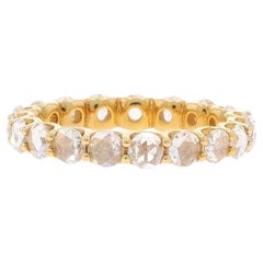 Eternity-Ehering aus Gelbgold mit Diamanten - 18k Rose 1,90ctw Ring Gr. 6 3/4