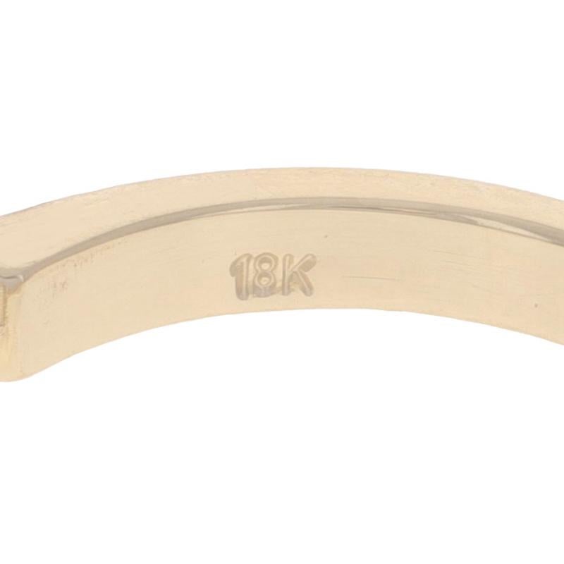 Yellow Gold Diamond Five-Stone Anniversary Wedding Band - 18k Round .50ctw Ring For Sale 2