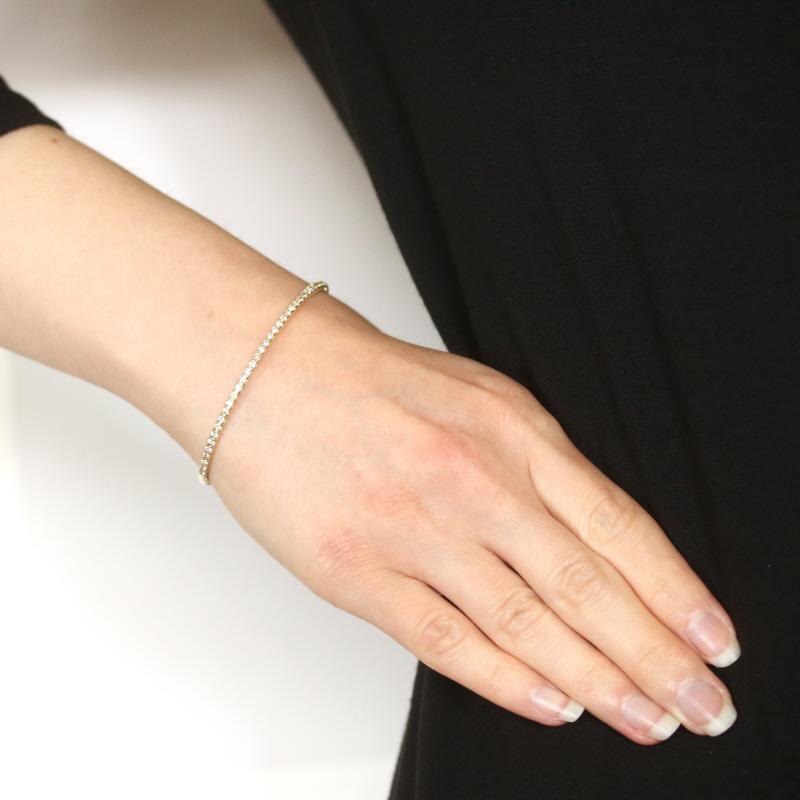 Flex-Armreif aus Gelbgold mit Diamanten 6 1/2