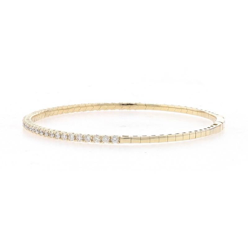 Flex-Armreif aus Gelbgold mit Diamanten 6 1/2