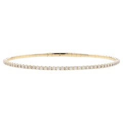 Flex-Armreif aus Gelbgold mit Diamanten 6 1/2" - 14k rund 1,03ctw Oval