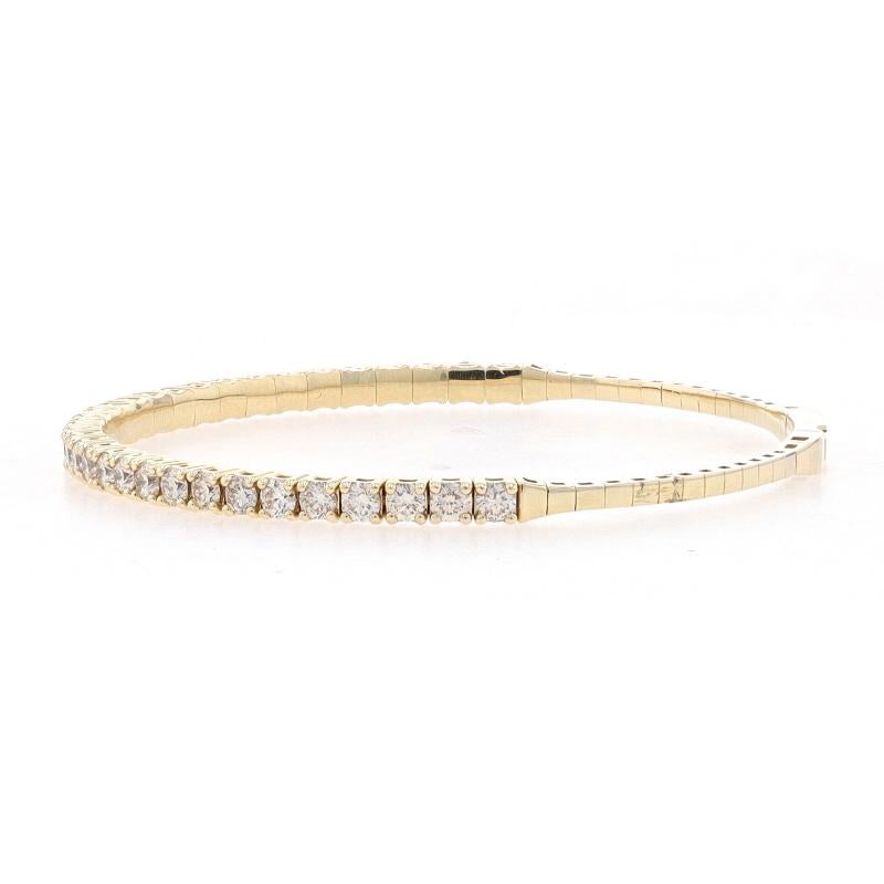 Flex Armreif aus Gelbgold mit Diamanten 6 3/4