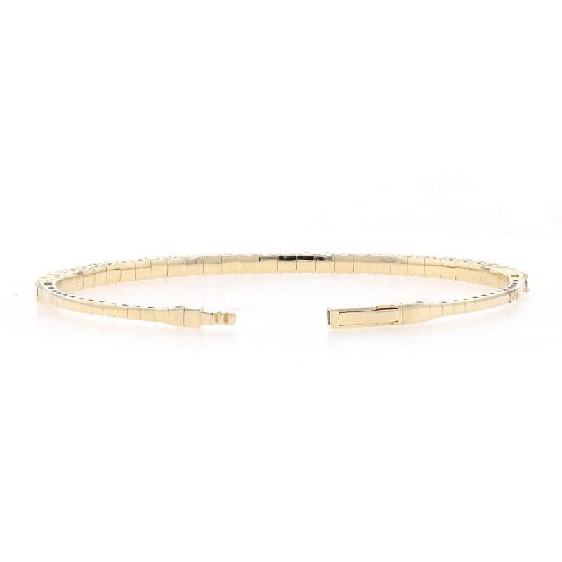 Flex Armreif aus Gelbgold mit Diamanten 6 3/4