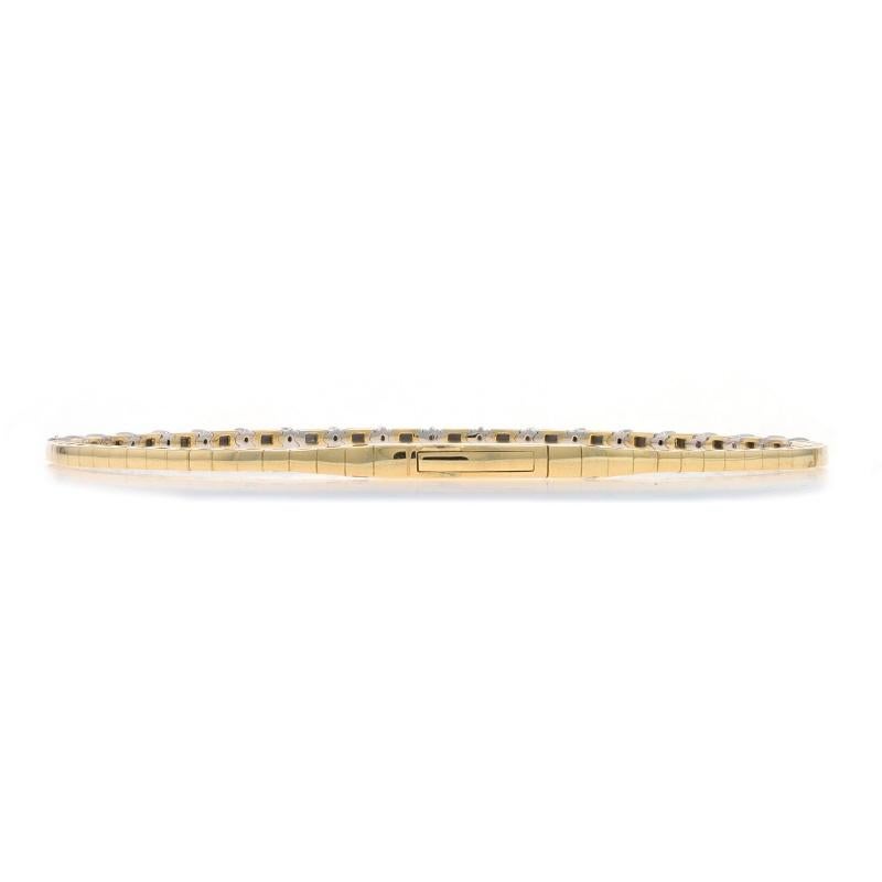 Bracelet flexible en or jaune avec diamants 6 3/4