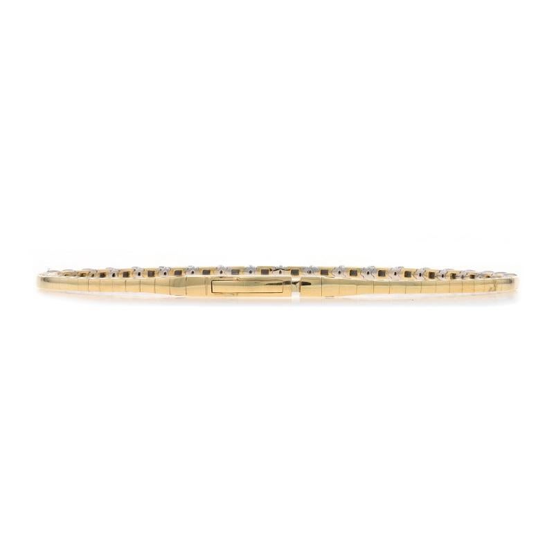 Bracelet flexible en or jaune avec diamants 6 3/4