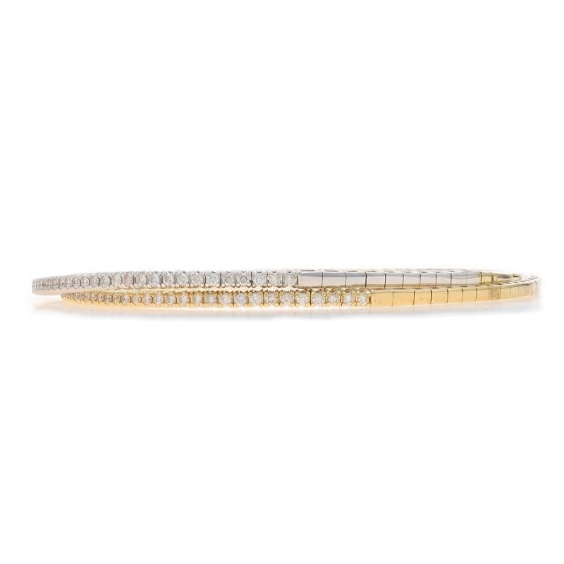 Taille ronde Bracelet croisé en or jaune avec diamants 8