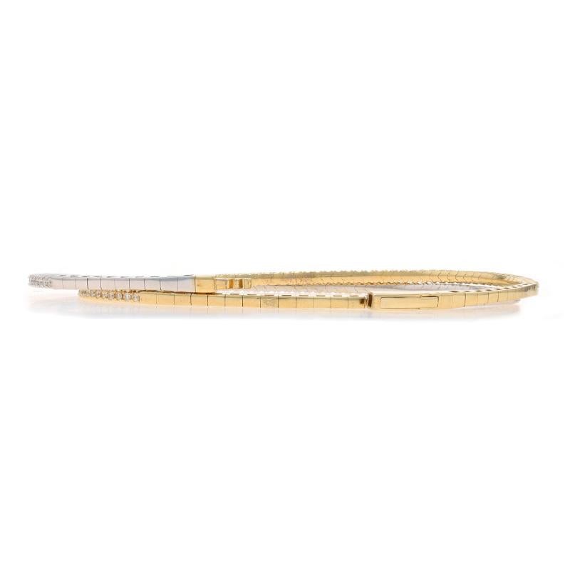 Bracelet croisé en or jaune avec diamants 8
