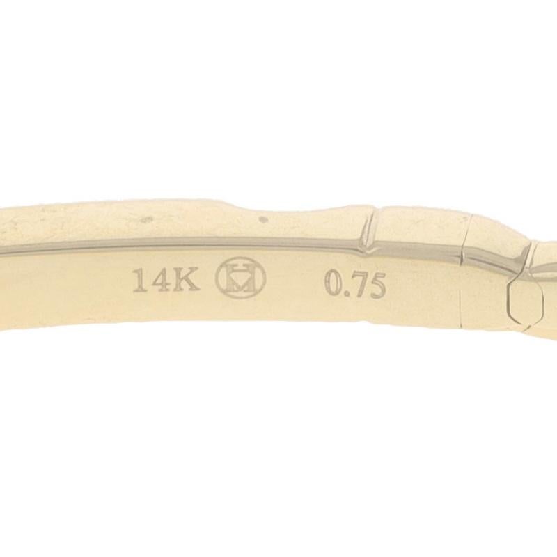 Yellow Gold Diamond Flex Wrap Bangle Bracelet 6 3/4