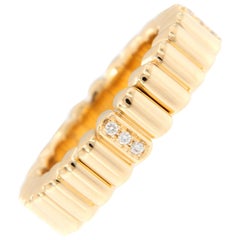 Yellow Gold Diamond Flexible Band Ring
