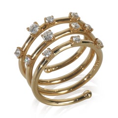 Yellow Gold Diamond Flexible Wrap Ring