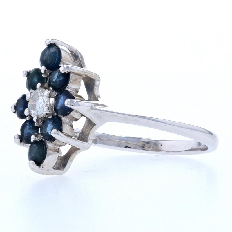 Gelbgold Diamant-Blumen-Bypass-Ring, 14k runder Brillantschliff 0,21 Karat (Ungeschliffen)